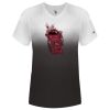 Women's V-Neck Ombre T-Shirt Thumbnail